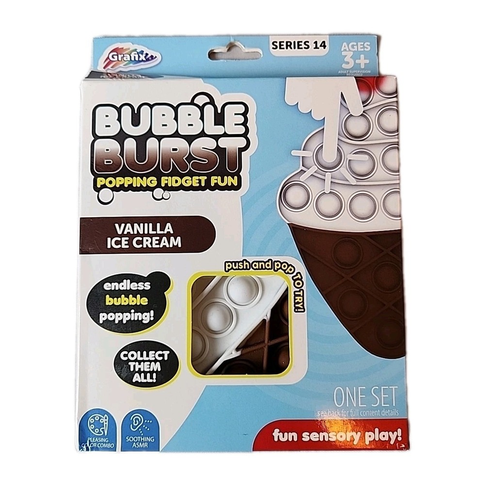 New Bubble Burst Popping Fidget Popper Fun Ice Cream Yum! Fun Sensory Play! NIB